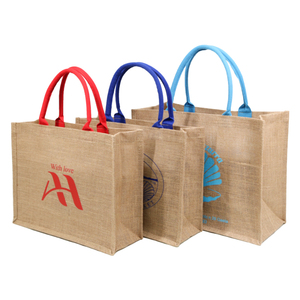 Sac de courses réutilisable personnalisé, respectueux de l'environnement, en jute - Product Image 3