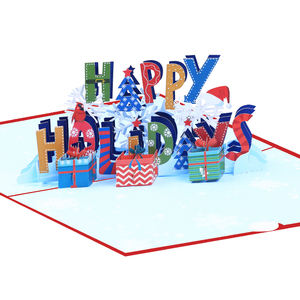 Biglietti d'<span class=keywords><strong>auguri</strong></span> Pop-up fatti a mano 3D per la festa del papà di Natale <span class=keywords><strong>auguri</strong></span> di "buone vacanze" per occasioni speciali fatte di carta - Product Image 2