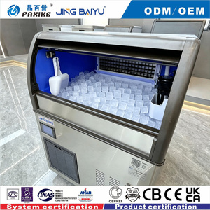 เครื่องทำน้ำแข็งก้อนอัตโนมัติ 115 กก. มาตรฐาน CE UKCA ผลิตจากสแตนเลส เหมาะสำหรับโรงแรม บุฟเฟ่ต์ โรงพยาบาล และการใช้งานทางการแพทย์ 1 จิงไป่หยู 115 กก. สแควร์ ไอ - Product Image 1