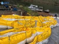 Rideau de silt avec tissu renforcé et chaîne de ballast pour le dragage côtier, la construction marine et le contrôle des sédiments