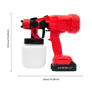 Pistola de Pintura Portátil de Iones de Litio para Pequeños Proyectos de Bricolaje, Pintura de Látex, Uso Doméstico e Industrial, Alimentación por Aspiración, 1 Sp - Product Image 4