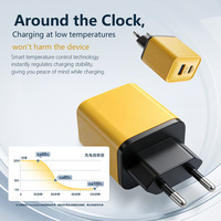 Nouveautés Chargeur mural rapide USB Type-C 2 ports PD 25W avec câble Prise UK pour téléphones mobiles et ordinateurs portables Matériel ignifuge