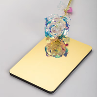 Panneau de revêtement en PET miroir GYC GP3570, résistant aux rayures, imperméable, antistatique, autocollants muraux 3D, pour scène de mariage, plafond commercial