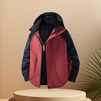 Vestes à capuche détachables en gros d'usine, vestes coupe-vent de loisirs et de sport pour hommes grandes tailles pour l'automne et l'hiver