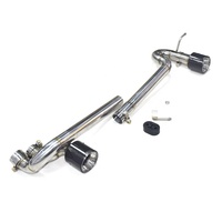 Pour BMW E36 E46 E90 E92 E93 316 318 320 325 330 335 1990+ Embouts d'échappement, diffuseur MT, double embout de silencieux en acier inoxydable et carbone
