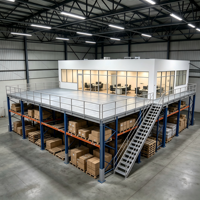 HONGXIN Étagère de mezzanine en acier robuste sans boulons, réglable, en acier laminé à froid, avec revêtement en poudre, protection contre la corrosion, personnalisable