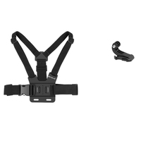 Sangle de poitrine 2-en-1 pour GoPro, support de téléphone pour prise de vue POV, support de téléphone pour cyclisme en extérieur et diffusion en direct