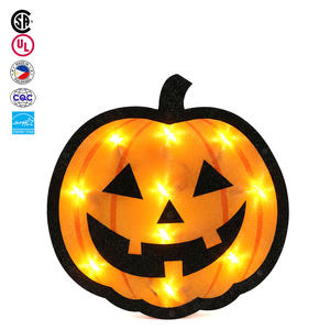 En stock, lumières LED de tête de citrouille effrayante pour <span class=keywords><strong>Halloween</strong></span>, guirlandes lumineuses, livraison rapide pour la décoration intérieure de la maison, de la fête, de la salle - Product Image 1