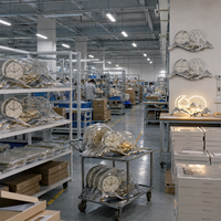Horloge murale LED en acrylique gravée UV, peinture décorative, vente en gros directe d'usine, fabricant