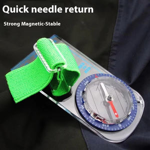 Boussole directionnelle de type pouce DC35-5A, randonnée, camping, navigation de plaisance, règle de <span class=keywords><strong>carte</strong></span> pour enfants, lecture du pointeur nord, boussole - Product Image 2