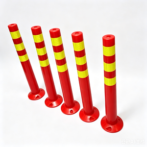 Dissuasore Flessibile Morbido da 750mm, Colonna di Segnalazione Riflettente Infrangibile per Sicurezza Stradale - Product Image 4