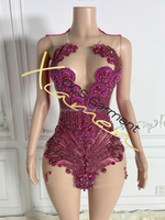 Robes de soirée Ocstrade pour femmes, robes de bal en cristal, grandes tailles, robes de fête sexy, robes mini de luxe en diamant pour club