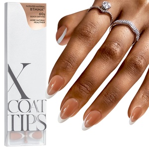 เล็บปลอม XCOATTIPS แบบใช้ซ้ำได้ ขนาดกลาง ทรงอัลมอนด์ เนื้อเจลนิ่ม X Coat ปลายเล็บแบบฝรั่งเศส หนา สำหรับติดเล็บแบบกดติด เนื้อเจล - Product Image 3