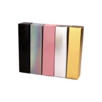 Vente en gros Boîte cosmétique de rouge à lèvres Emballage de boîte de brillant à lèvres en papier holographique or argent