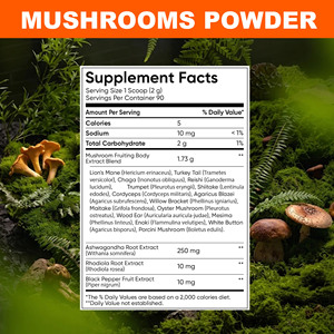 Polvo de Hongos de Marca Privada: Aumenta tu concentración mental con extracto de raíz de Ashwagandha. Hongos por bolsa. - Product Image 2