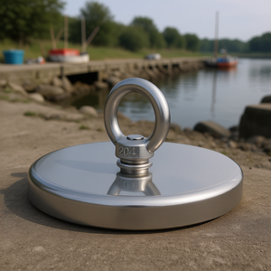 Imán de neodimio de elevación de 2000 libras, redondo, de una sola cara, para procesamiento de metales y aplicaciones de reciclaje - Product Image 2