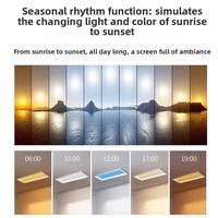 Plafonnier LED Blue Sky Lighting, panneau lumineux, luminaire de plafond, lumière du soleil, intensité réglable, loft, simule un ciel naturel, lumière artificielle LED