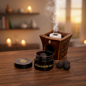 Al Kawakib <b>Oud</b> Bukhoor Incense Burner with Solid Incense Balls Long-lasting Aromatherapy <b>Diffuser</b> for Winter & Spring Home Use - Product Image 1