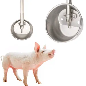 Pig Drinking Bowl Automatic Poultry Drinker Bowl Metal Piglets Drinking Cup Poultry Water Fountain for Farm Animals