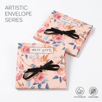 Boîte cadeau haut de gamme personnalisée pour cravates, sous-vêtements, mouchoirs, chaussettes, boîte d'emballage de style enveloppe, logo imprimé