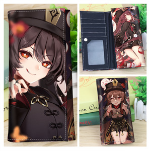 <span class=keywords><strong>27</strong></span> Styles Long Portefeuille Femmes Hommes Enfants SHEN Xiao Ganyu Klee Keqing Hutao Zhongli Wanderer Venti Portefeuilles Anime PU Bourse - Product Image 6