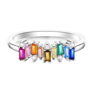 S925 sterling silver cluster <b>ring</b> Round brilliant cut <b>crystal</b> Rhinestones pave setting Women's classic everyday wear - Product Image 1
