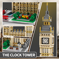 Kit de Modélisme Architectural Détaillé en Plastique pour la Grande Cloche de Westminster – Blocs de Construction Célèbres pour la Décoration Intérieure