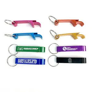 Classic Small Bottle Opener Keychain Multifunction Key Ring Keyring with Custom Logo for Beer and Wine Can Openers