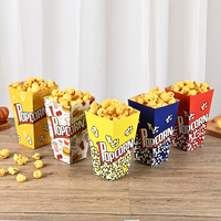 Boîte à Popcorn Carrée Personnalisée en Carton Ondulé Verni, Vente en Gros, Pas Cher, Qualité Alimentaire, Idéale pour les Fêtes Classiques