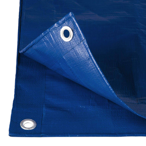 Two-Sided Tarpaulin Blue-Orange Laminated PE LDPE HDPE for Vietnam Industry Waterproof Household Construction Woven Plain Design - Product Image 2