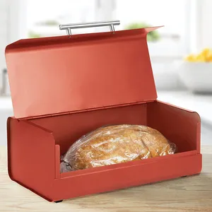 Multipurpose Opslag Voedsel Bin Grote Brood Keeper Opslag Container Roestvrijstalen Roll Top Brood Doos