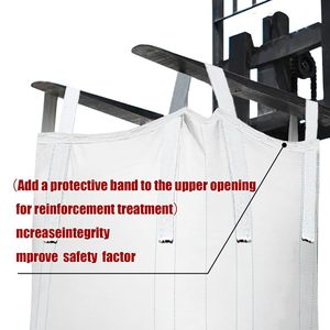 Sacs vrac industriels durables FIBC, en polypropylène tissé avec structure sécurisée, ouverture supérieure type sac de voyage et bec verseur inférieur pour le déchargement en vrac - Product Image 4