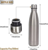 DAJI HYDRO 500ml Blanc Isolé Bouteille En Acier Inoxydable Boire Directement pour Gym Vélo Équitation Adultes Logo Nouveauté Applicable