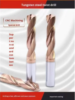 Broca Helicoidal de Carburo, Cortador de Orificios de Aleación Sólida de 3 Filos, Broca de 12 mm para Acero Inoxidable, Hierro y Madera, Corte Rápido, Dureza 65 HRC