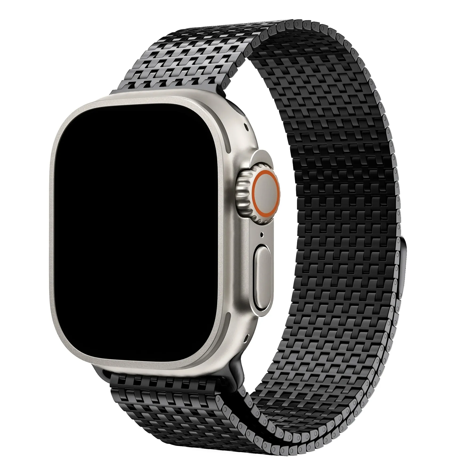 Bracelet de montre en acier inoxydable magnétique fort de maille réglable de sport en métal de Listensmart luxe i Watch Ultra 2 9 8 7 pour Apple