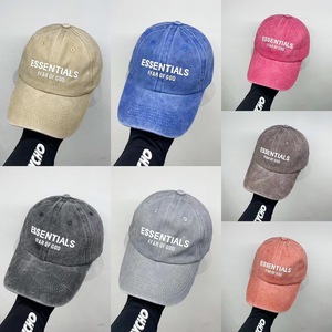 Cappellino da Baseball in Denim Lavato con Stampa <span class=keywords><strong>ES</strong></span> in Stile Coreano, Protezione Solare, per Uomo e Donna, Trendy e Unico, in PVC a 6 Pannelli - Product Image 3