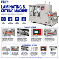 Machine de laminage et de découpe de films secs rouleau à rouleau pour la protection des surfaces de panneaux industriels, installation sur site à l'étranger