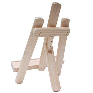 <span class=keywords><strong>Chevalet</strong></span> d'art en bois Simple avec bûches en bois pour enfants, Mini <span class=keywords><strong>chevalet</strong></span> en bois, peinture d'art, carte de nom, support d'affichage - Product Image 2