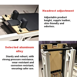 Reformer de Pilates portable et pliable avec large plateforme de saut et système de cordes sécurisées, machine de Pilates pliable - Product Image 2