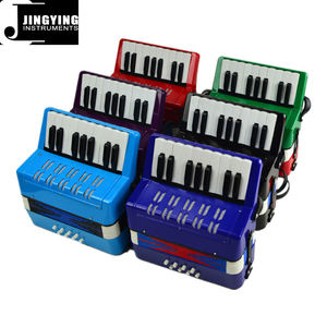 Serie de acordeón de música Jingying 2024, estilo de teclado Material ABS 17 teclas 8 bajos acordeón para niños - Product Image 1
