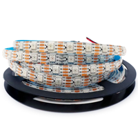 Bande LED 5V WS2812B 30/60/74/96 LED/m, lumière RGB, adressable, IP20, certifiée RoHS, UKCA, CE, bande LED à pixels