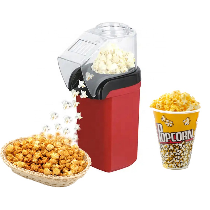 Pembuat Popcorn Portabel Rumah Tangga 110V 220V 1200W Mesin Popcorn Mini Otomatis Pembuat Popcorn Udara Panas untuk Rumah