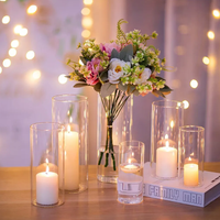Home dekorative Weihnachten bunte mund geblasene Duft kerzen doppelwandige Luxus Boro silikat glas Kerze für die Hochzeit