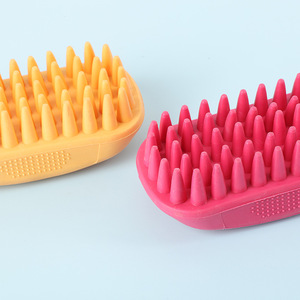 Cepillo de champú para perros para masaje de espalda Cepillo de silicona para ducha de <span class=keywords><strong>curry</strong></span> Hecho de goma - Product Image 4