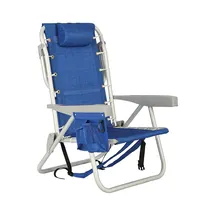 Beach Chair Lace-up Design Aluminum Comfortable Backpack Beach Foldable Chair With Cooler