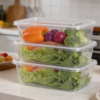 Boîtes alimentaires transparentes YANGRUI 650 ml (22 oz) pour emporter, préparation de repas, congélation, boîtes à lunch en plastique avec couvercles