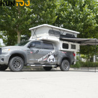 Huntoo Fabricant de camping-cars pour pick-up 4x4 double cabine, conformes aux normes australiennes, avec toit relevable et salle de bain