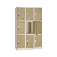 Armoires de classement, casier métallique à 9 portes, armoire de rangement en métal, meuble de bureau