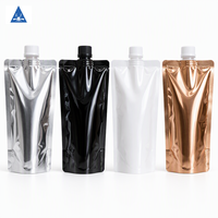 Pochette souple personnalisée avec bec verseur et bouchon à vis, qualité alimentaire, pour emballage de liquides, jus et boissons, vente en gros