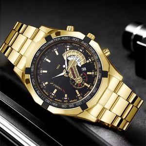 Montres à quartz pour hommes de marque originale avec bracelet en acier inoxydable imperméable, montres de luxe lumineuses pour hommes - Product Image 4